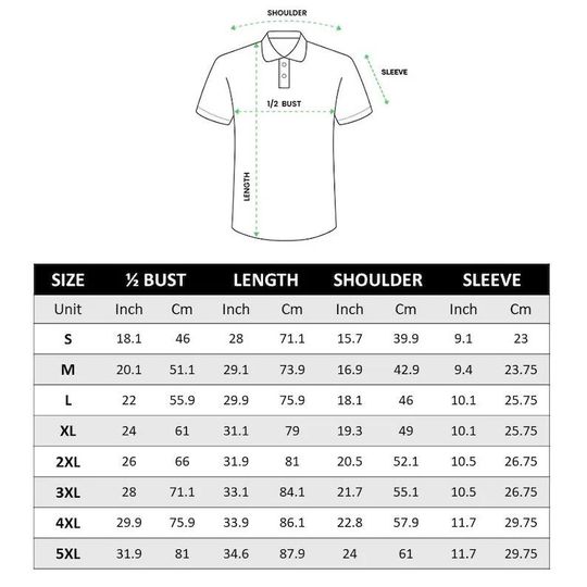 Golf Polo Shirt Stick Figure Cartoon Golfer Sports Tee