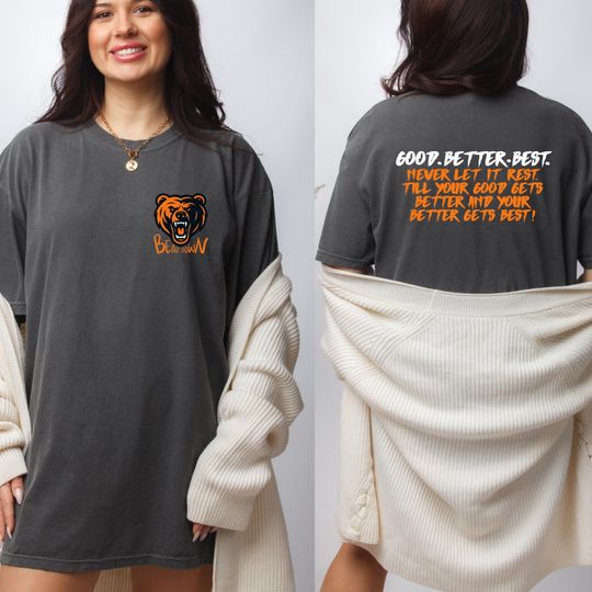 Bear Down T Shirt, Motivational Quote Tee