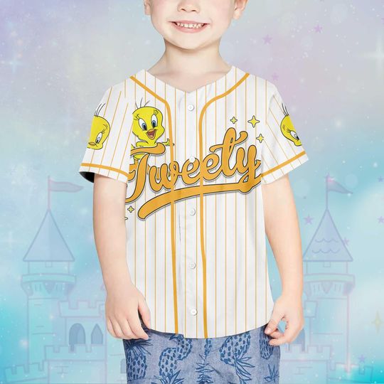 Custom Tweety Bird Baseball Jersey, Matching Family Tee