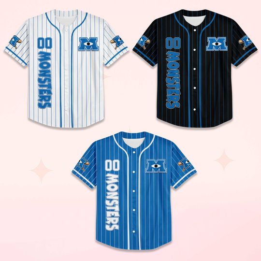 Custom Monsters Characters Baseball Jersey