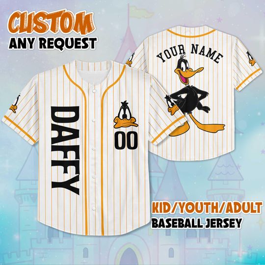 Personalized Daffy Duck Baseball Jersey, Custom Daffy Duck Shirt, Baseball Team Outfit