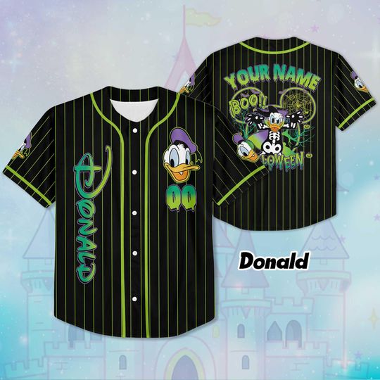 Personalized Disney Halloween Baseball Jersey, Custom Disney Halloween Jersey Shirt
