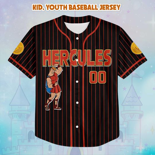 Personalized Hercules Baseball Jersey, Custom Disney Hero Shirt
