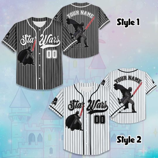 Personalized Darth Vader Baseball Jersey, Custom Star Wars Shirt