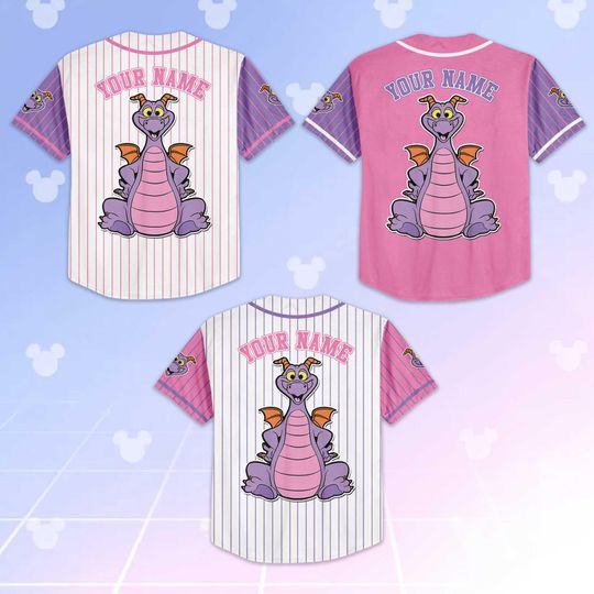 Personalized Figment Baseball Jersey, Custom Disney Figment Little Spark Shirt