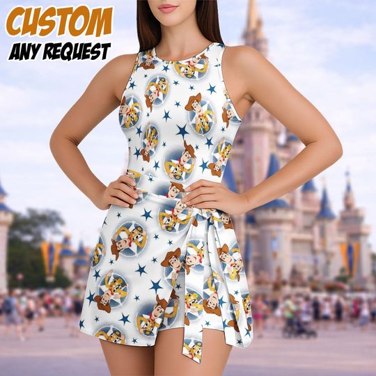 Woody Tennis Dress Skirt, Woody Buzz Lightyear Jessie Tennis Dress, Toy Story Dress Skirt, Disney Cruise Line Trip Tennis Skirt