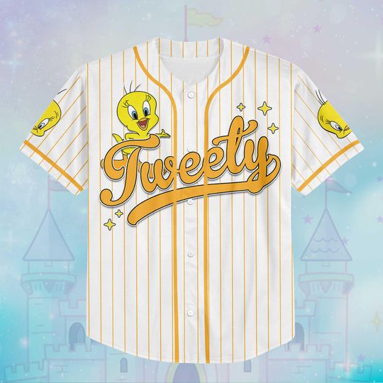 Custom Tweety Bird Baseball Jersey, Matching Family Tee