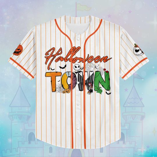 Personalized Halloween Town Baseball Jersey