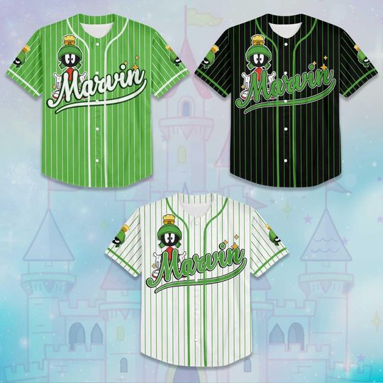 Custom Marvin the Martian Baseball Jersey, Personalized Marvin Jersey Shirt
