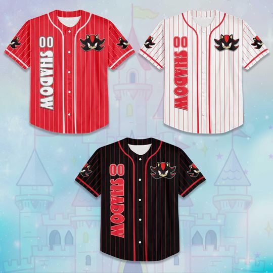 Personalized Shadow Baseball Jersey, Custom Disney Shadow the Hedgehog Shirt