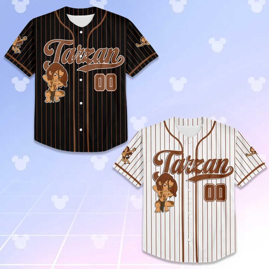 Personalized Tarzan Baseball Jersey, Custom Disney Jungle Shirt