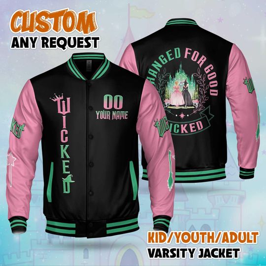 Personalized Wicked Varsity Jacket, Custom Outerwear