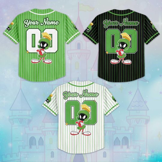 Custom Marvin the Martian Baseball Jersey, Personalized Marvin Jersey Shirt