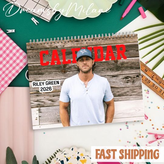 Green 2026 Calendar, Green Monthly Wall Calendar, 2026 Green Calendar