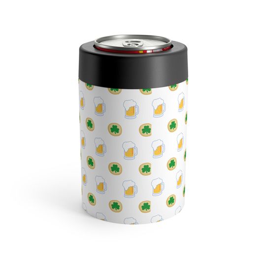 St. Patrick's Day Beer and Shamrock Cookies Can Holder | Can Holder