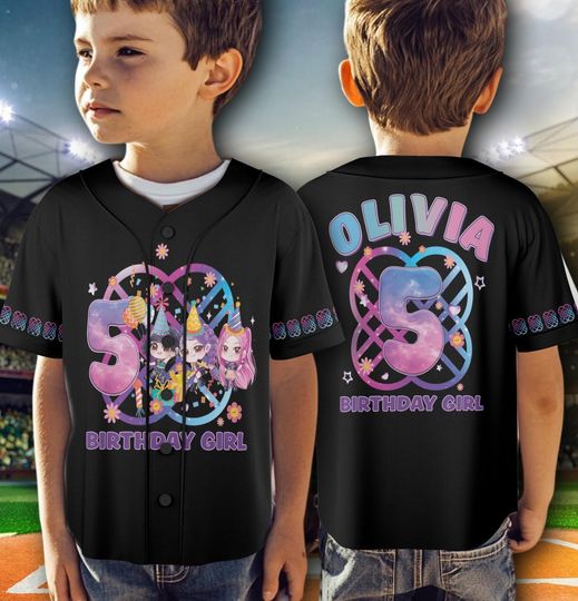 Custom Huntrix Birthday Baseball Jersey, Custom It's My Huntrix Birthday Jersey, Personalized Kpop Demon Hunter Birthday, Gift for Huntrix