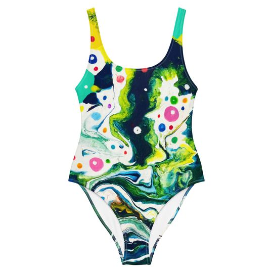 Blue Christmas One-Piece Swimsuit