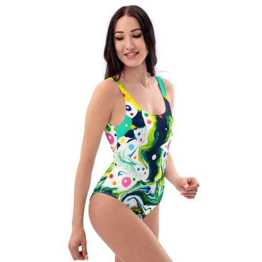 Blue Christmas One-Piece Swimsuit
