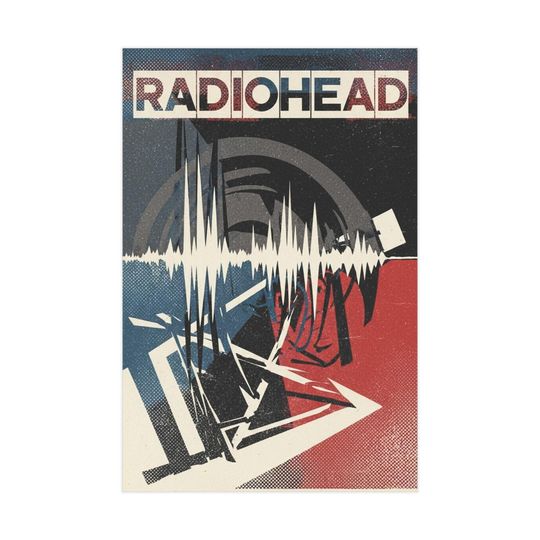Radiohead Poster Print, Vintage, Minimalistic Design, Unframed Prints Wall Art Decor