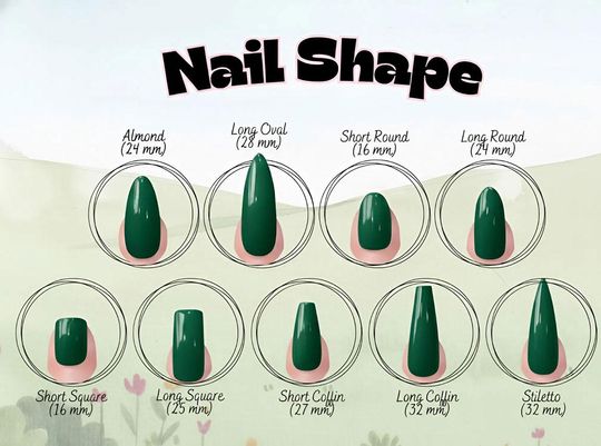 Luxury 3D Silver Frame Press On Nails | Emerald Green Ombre | Celestial Star & Swirl Design | Elegant Metallic Fake Nails