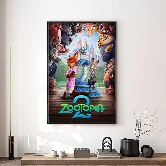 Zootopia 2 Movie 2025 Poster, Film Fan Collectible, Gift, Frameless, Vertical Poster