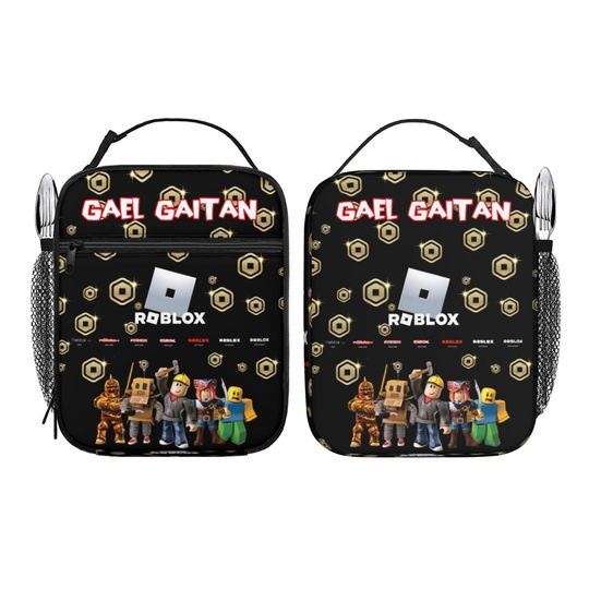 Personalized Roblox Lunch Bag: Insulated Custom Name Meal Tote