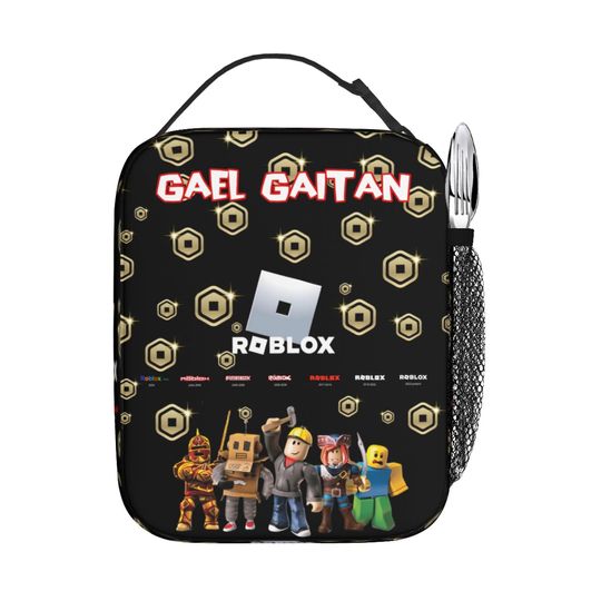 Personalized Roblox Lunch Bag: Insulated Custom Name Meal Tote