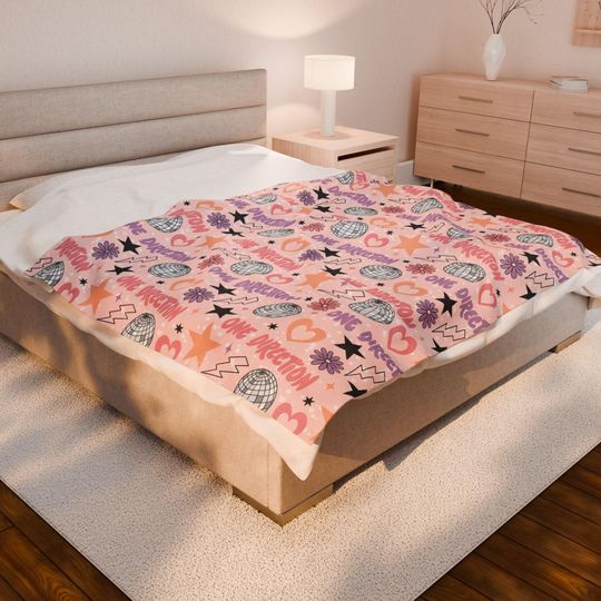 One Direction Pastel Velveteen Blanket