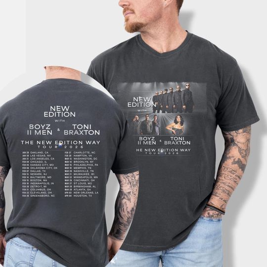 New Edition World Tour 2026 T Shirt, R&B Concert Tour Tee, Vintage Band Shirt, 80s Music Fan Gift