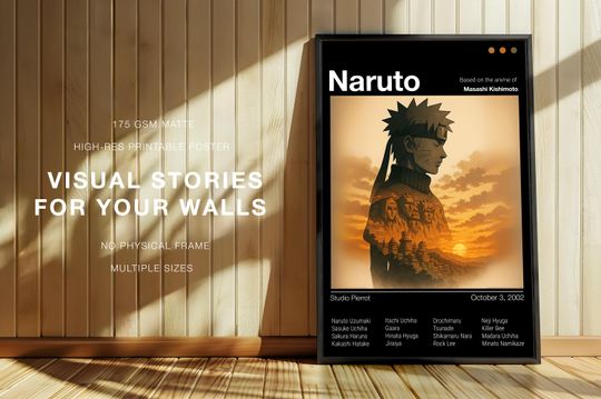 Narutoo Uzumaki Poster Narutoo Print Anime Poster