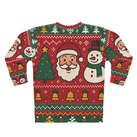 Santa and Snowman Ugly Christmas Sweater