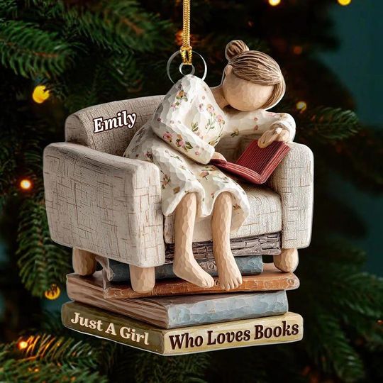 Just A Girl Who Loves Books - Personalized 1-Layer 2D Acrylic Ornament