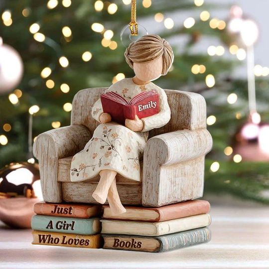 Just A Girl Who Loves Books - Personalized 1-Layer 2D Acrylic Ornament