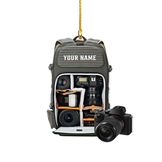 Personalized Camera Christmas Ornament: Gift for Photographers