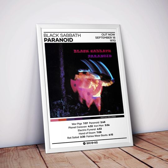 Black Sabbath - Paranoid Poster | Album Cover Poster