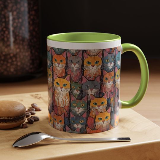 Copy of Funny Cat First Day of School Accent Coffee Mug, Gift for Teachers, Back to School Mug, Cat Lover Gift, Novelty Coffee Cup