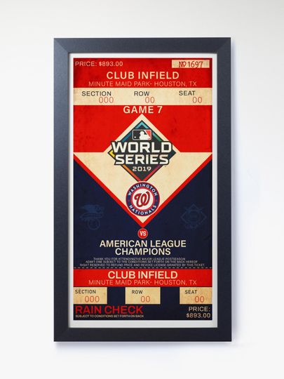 2019 World Series PosterFight Finished  Washington Nationals vs Houston Astros Poster( No Framed )