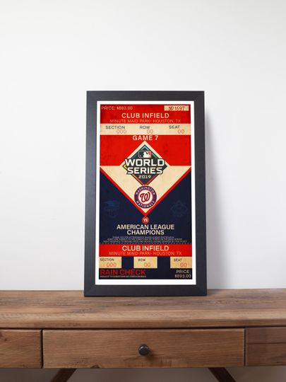 2019 World Series PosterFight Finished  Washington Nationals vs Houston Astros Poster( No Framed )