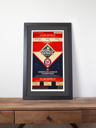 2019 World Series PosterFight Finished  Washington Nationals vs Houston Astros Poster( No Framed )