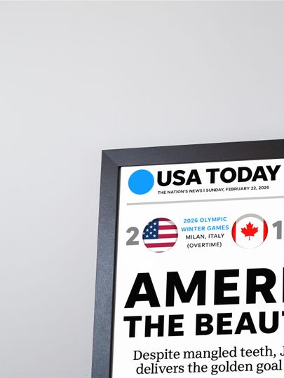 2026 USA Hockey - America The Beautiful - Gold Medal Vs Canada Poster( No Framed )