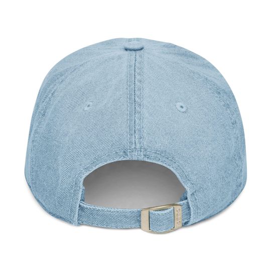 Father Figure Embroidered Denim Hat, Dad Hat, Baseball Cap