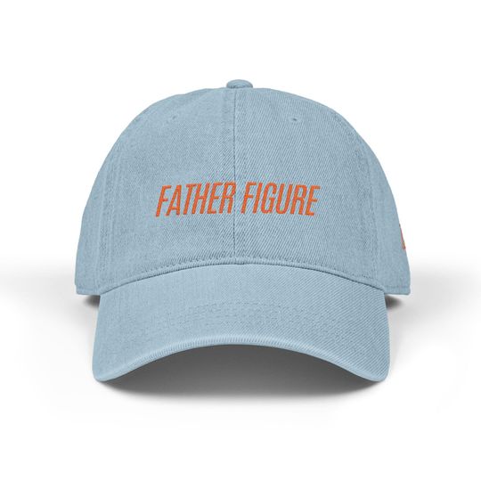 Father Figure Embroidered Denim Hat, Dad Hat, Baseball Cap