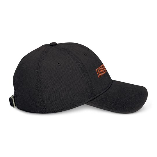 Father Figure Embroidered Denim Hat, Dad Hat, Baseball Cap