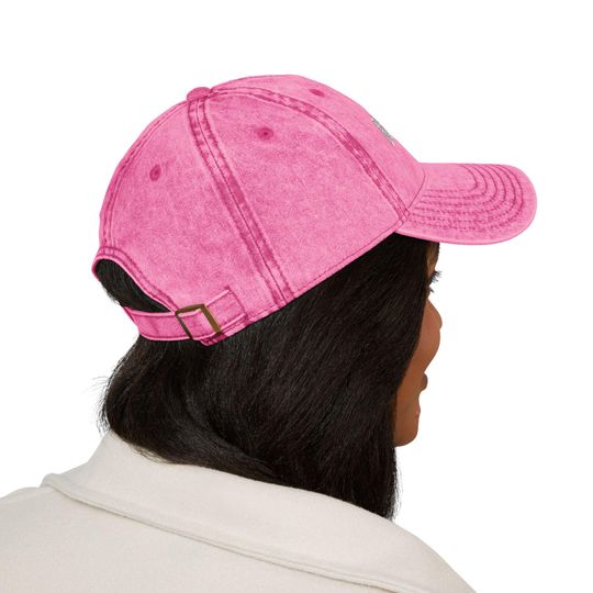 Washed Pink Boring Barbie Embroidered Dad Hat, Baseball Cap