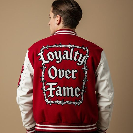 Printed Cropped Varsity Jacket , Street Style Jacket
