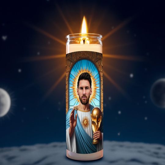 Messi Celebrity Prayer Candle