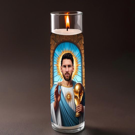 Messi Celebrity Prayer Candle