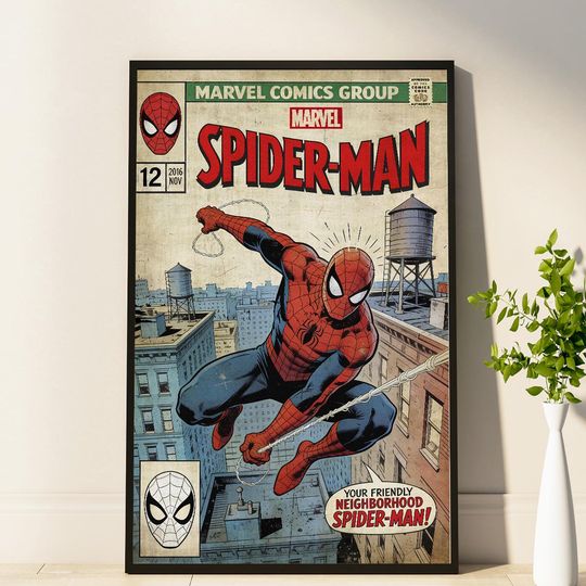 Spider Man Comic Book Cover Poster Home Decor Gifts For Fan