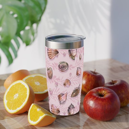Pink Seashells Ringneck Tumbler, 20oz