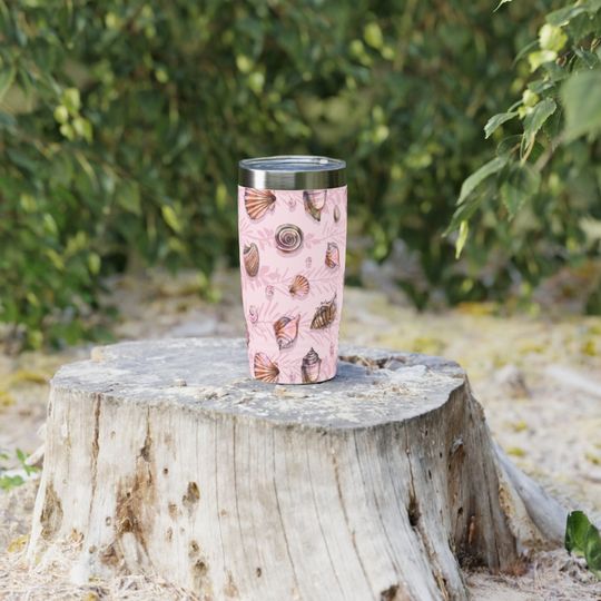Pink Seashells Ringneck Tumbler, 20oz